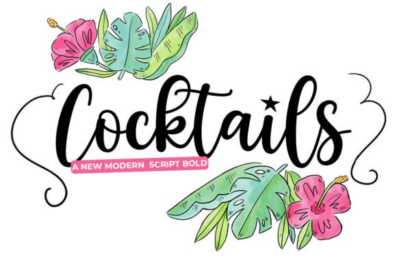 Cocktails Font for Web Design