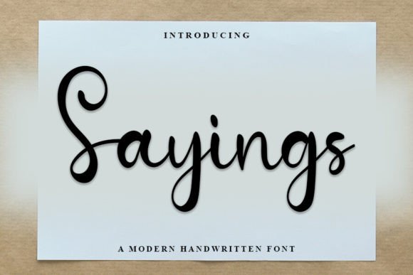 Sayings: A Handwritten Font for Business