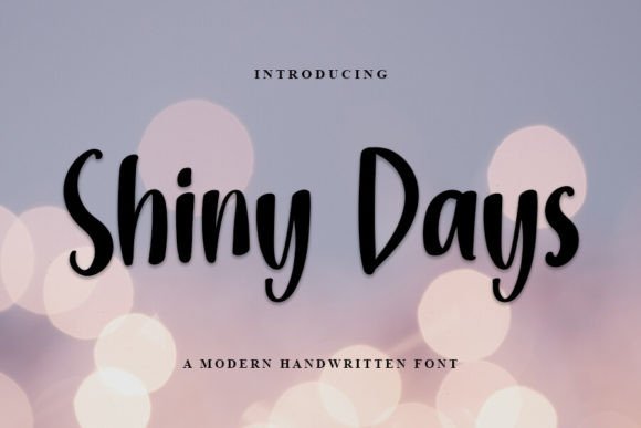 Shiny Days Font: Elegant Handwritten Style